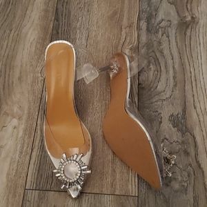 Gorgeous clear slingbacks